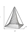 Contemporary Gray Metal Triangular Decor Piece