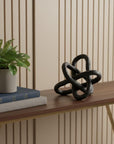 Petite Black Metal Chain Link Sculpture