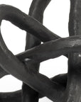Petite Black Metal Chain Link Sculpture