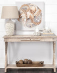 Set of Three 5" Brown Solid Wood Decorative Orb