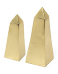 Set of Two 11" Gold Metal Tabletop Sculpture