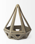 Khaki Crackle Glaze Ceramic Conical Sculpture