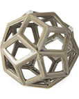 Khaki Crackle Glaze Ceramic Geometric Sculpture