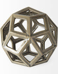 Khaki Crackle Glaze Ceramic Geometric Sculpture