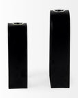 Set Of Two Black Metal Test Tube Decor Pieces