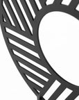 Black Metal Round Geometric Sculpture