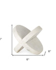 Petite White Marble Circular Sculpture
