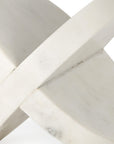 Petite White Marble Circular Sculpture