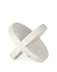 Petite White Marble Circular Sculpture