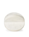Petite White Marble Circular Sculpture