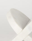 Petite White Marble Circular Sculpture