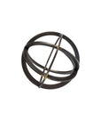 Petite Black Metal Circular Decorative Object