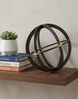 Petite Black Metal Circular Decorative Object