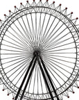Metal And Wood London Eye Moveable Sculpture