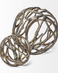 Petite Gold Metal Tree Branch Sculpture