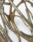Petite Gold Metal Tree Branch Sculpture