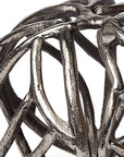 Petite Silver Metal Tree Branch Sculpture