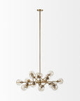 Gold Sputnik Style Eighteen Bulb Dimmable Chandelier