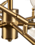 Gold Sputnik Style Eighteen Bulb Dimmable Chandelier