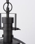 Black Metal Sphere Pendant Hanging Light
