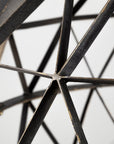Black Metal Geometric Globe Hanging Light