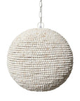Whitewash Beaded Ball Hanging Pendent Light
