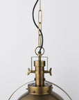 Gold Metal Sphere Pendant Hanging Light