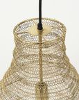 Gold Metal Wire Mesh Hanging Pendant Light