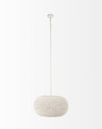 Whitewash Beaded Hanging Chandelier
