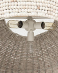 Whitewash Beaded Hanging Chandelier