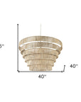 Light Brown Six Tier Hanging Chandelier