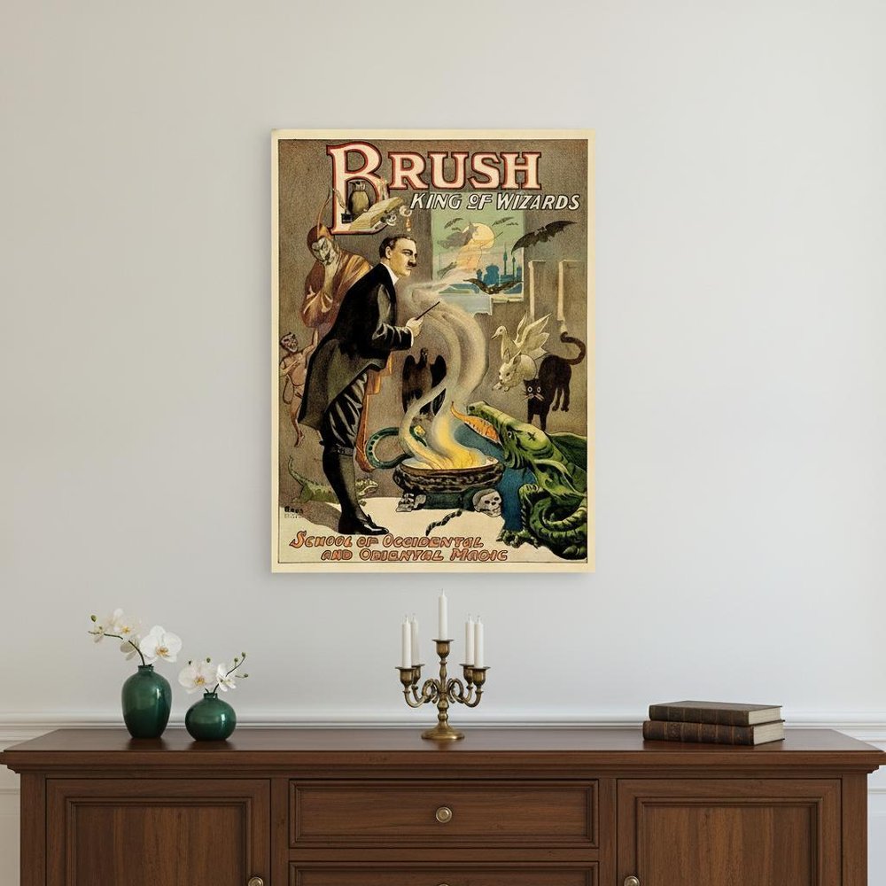 Vintage 1895 Blackstone Magic Unframed Print Wall Art