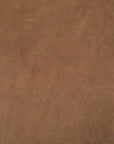 36" Brown Genuine Leather Cube Ottoman