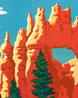 Vintage 1950s Bryce Canyon National Park Unframed Print Wall Art