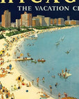 Vintage 1929 Chicago Vacation Travel Unframed Print Wall Art