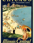 Vintage 1929 Chicago Vacation Travel Unframed Print Wall Art