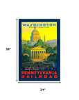 Washington Dc Vintage Travel Unframed Print Wall Art