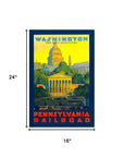 Washington Dc Vintage Travel Unframed Print Wall Art