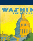 Washington Dc Vintage Travel Unframed Print Wall Art