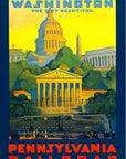 Washington Dc Vintage Travel Unframed Print Wall Art