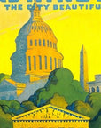 Washington Dc Vintage Travel Unframed Print Wall Art