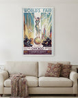 Vintage 1933 Chicago Worlds Fair Unframed Print Wall Art