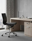 White and Silver Adjustable Swivel Faux Leather Rolling Executive Office Chair