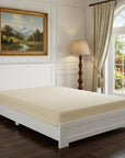 White Solid and Manufactured Wood Queen Bed Frame