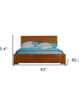 Oak Solid and Manufactured Wood Queen Bed Frame