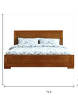 Oak Solid and Manufactured Wood Queen Bed Frame