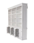 71" White Solid Wood Frame Dining Hutch With Multiple Shelves And Three Drawers