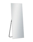 64" Silver Metal Wall Mounted And Freestanding Framed Accent Mirror