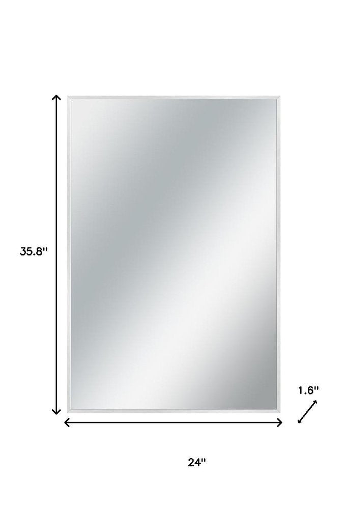 36" Silver Metal Accent Mirror