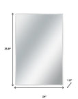 36" Silver Metal Accent Mirror
